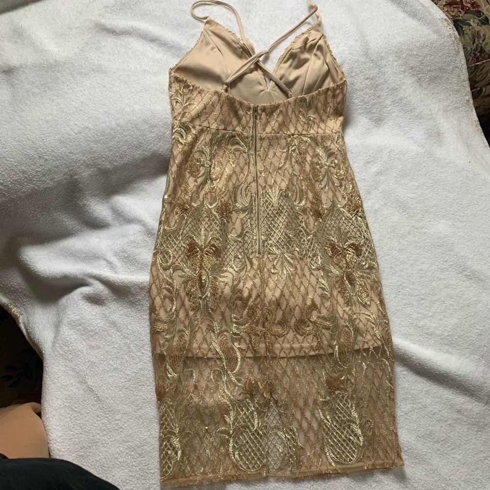 Gold Sequin Dress - Picture 4 of 5